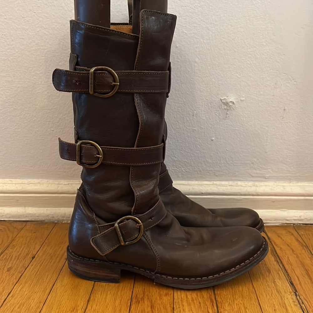 FIORENTINI + BAKER Brown Tall Moto Boots - Women’s US 8 EU 38 - Like New